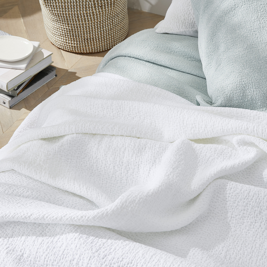 Lindy Klim Besakih White Coverlet Separates Adairs