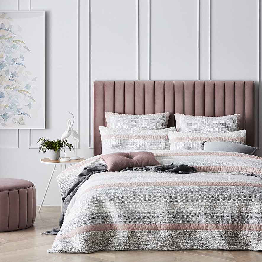 Florentine Quilted Quilt Cover Pink Adairs