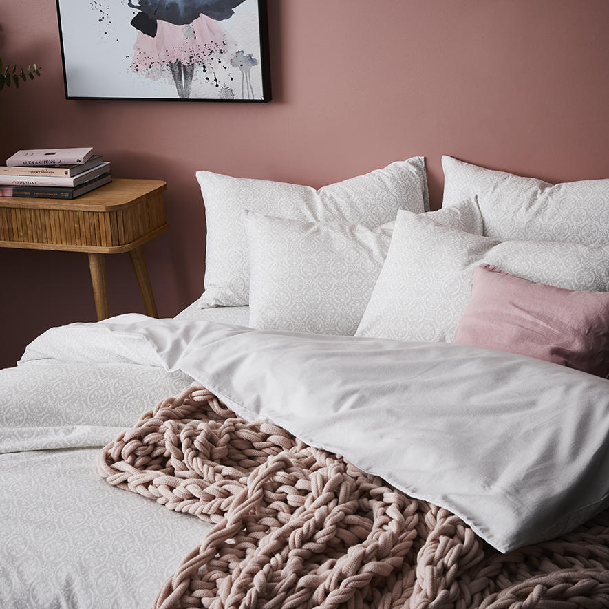 Florence Flannelette Silver Quilt Cover Set Adairs