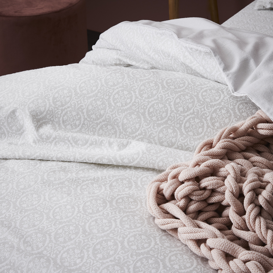 Florence Flannelette Silver Quilt Cover Set Adairs