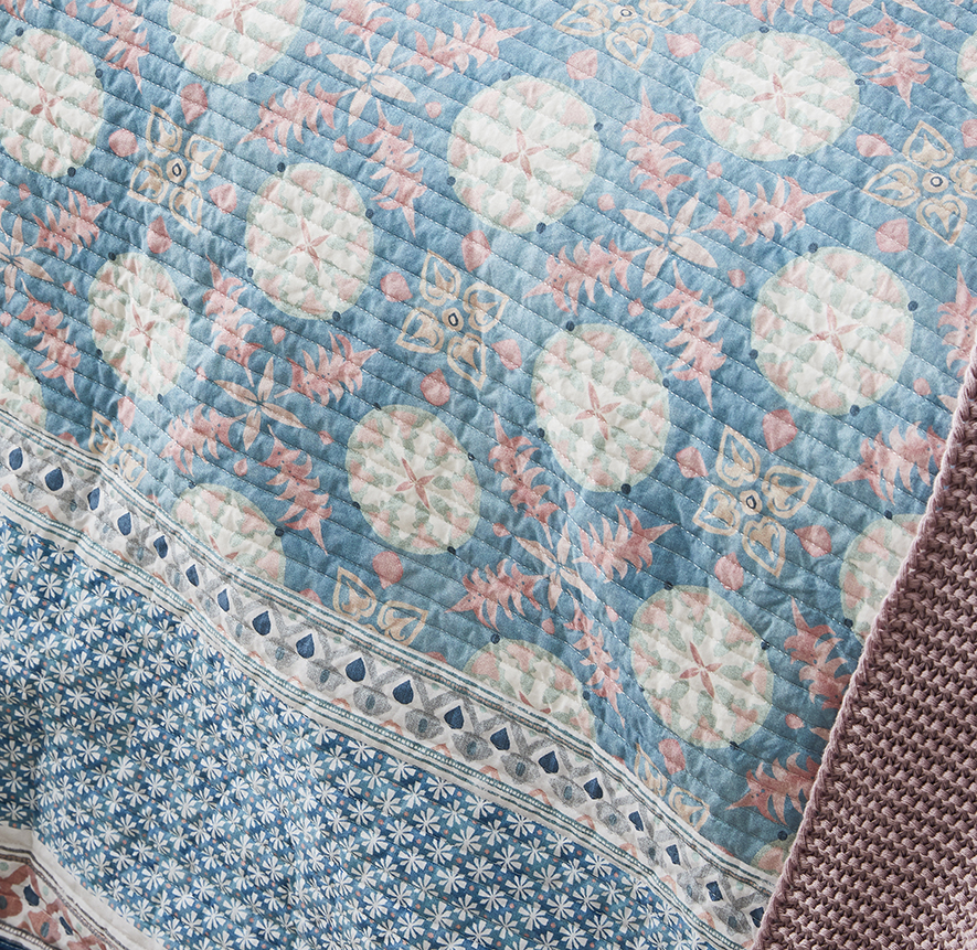 Sienna Quilted Quilt Cover Teal Adairs