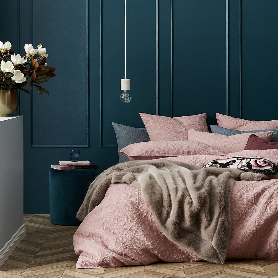 Malta Quilted Quilt Cover Blush Adairs