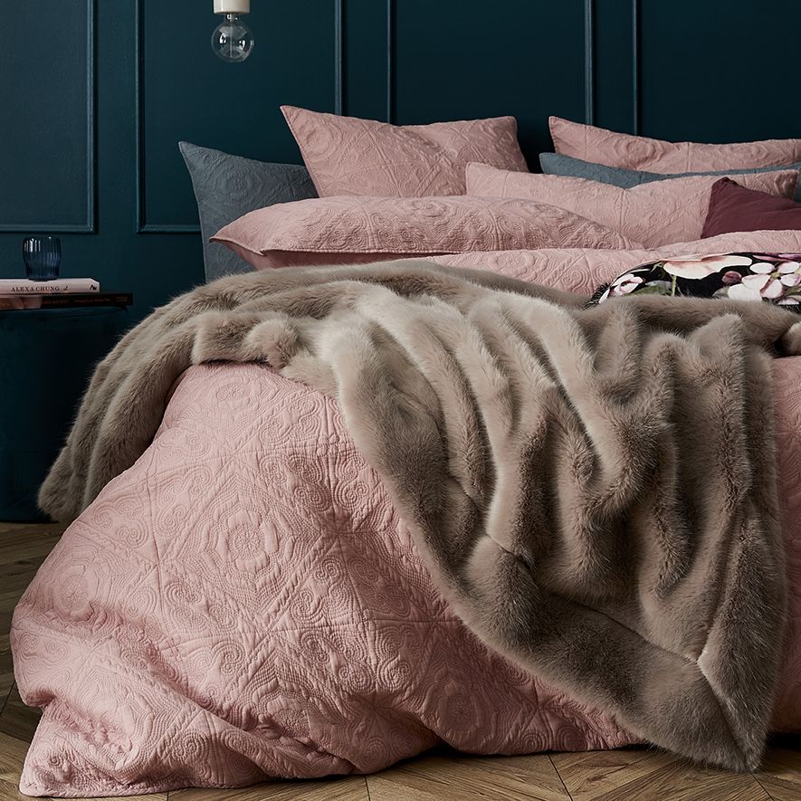 Malta Quilted Quilt Cover Blush Adairs