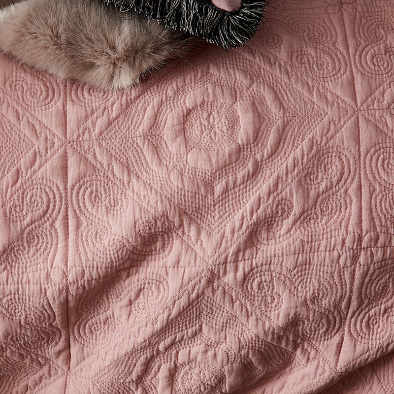 Malta Quilted Quilt Cover Blush