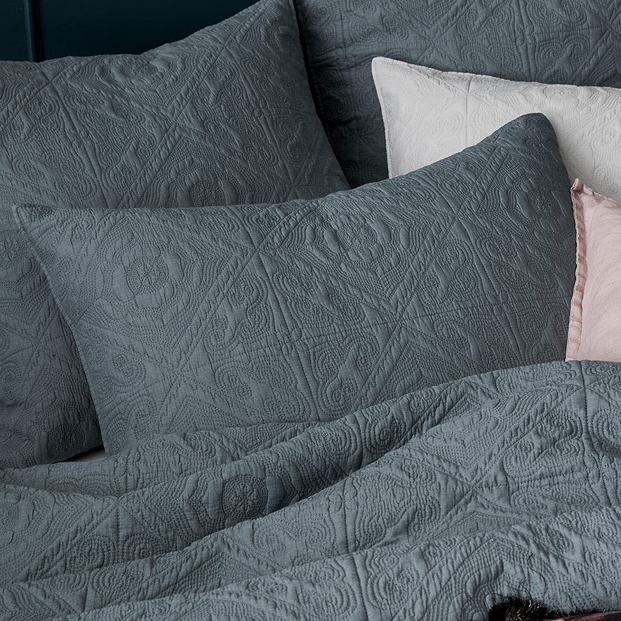 Malta Quilted Quilt Cover Sage Adairs