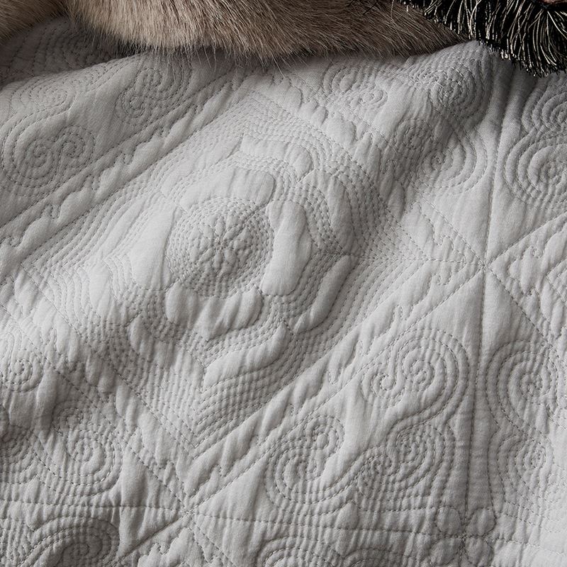 Malta Quilted Quilt Cover Silver