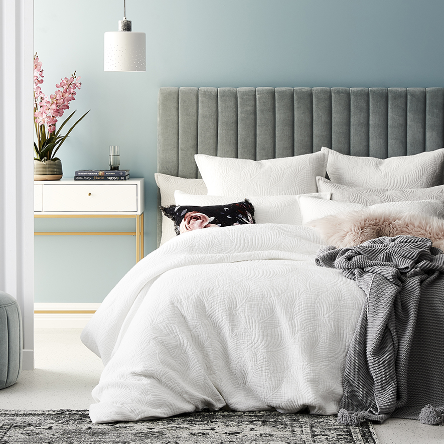 Silver Fern Quilt Cover White Adairs