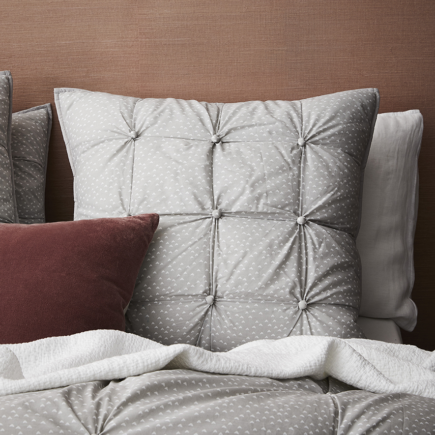 Dahli Quilted Quilt Cover Grey Adairs