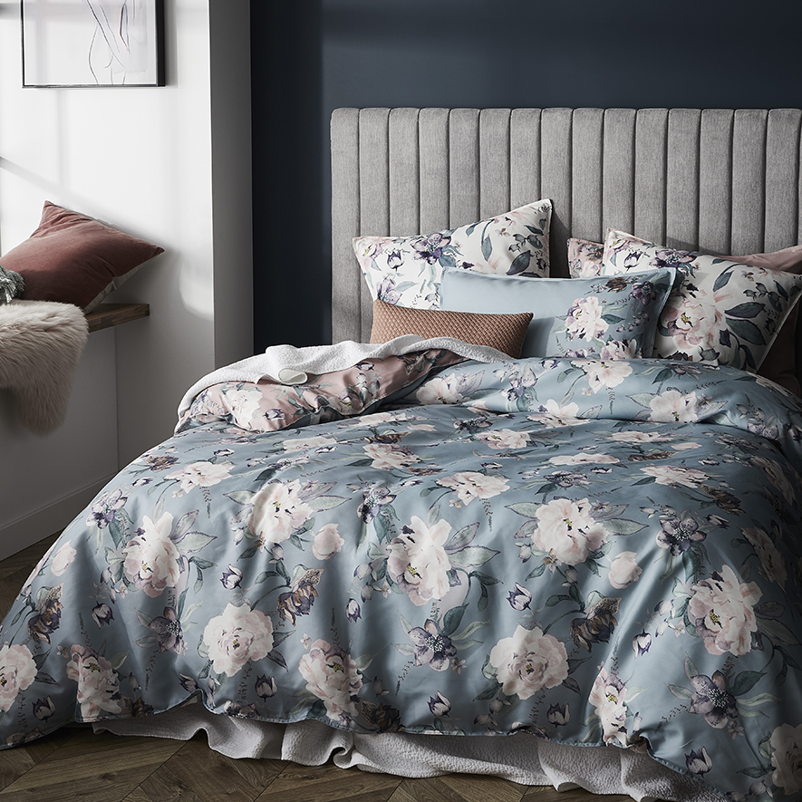 Winter Romance Quilt Cover Set Fog Adairs