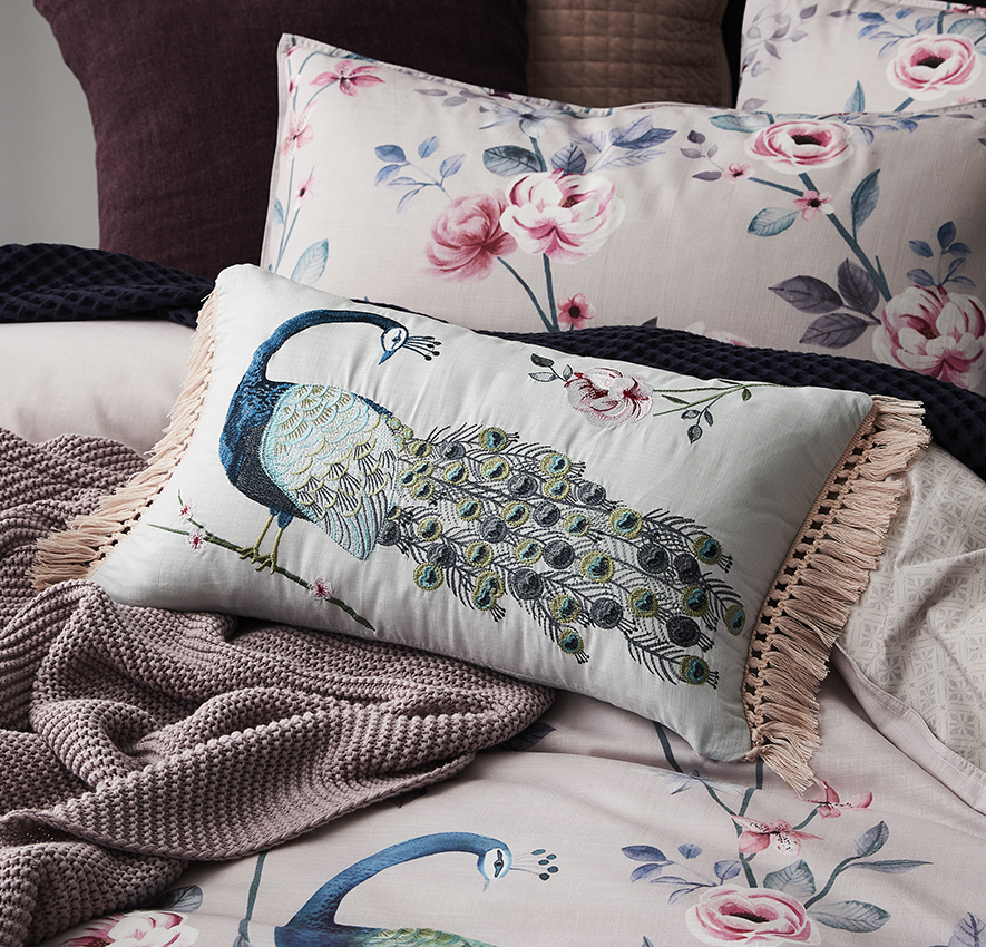 Proud Peacock Orchid Quilt Cover Set Adairs