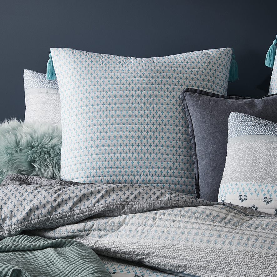 Havana Quilted Quilt Cover Blue Adairs