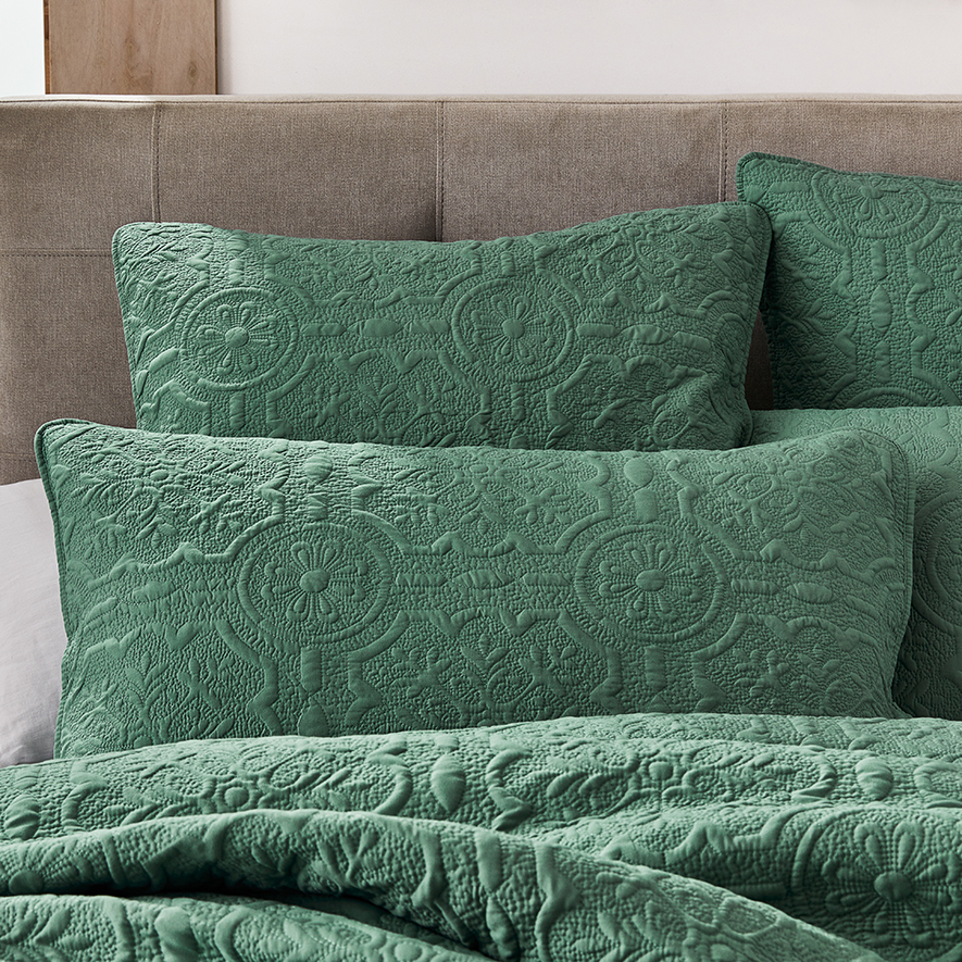 Juno Quilted Fern Quilt Cover Adairs