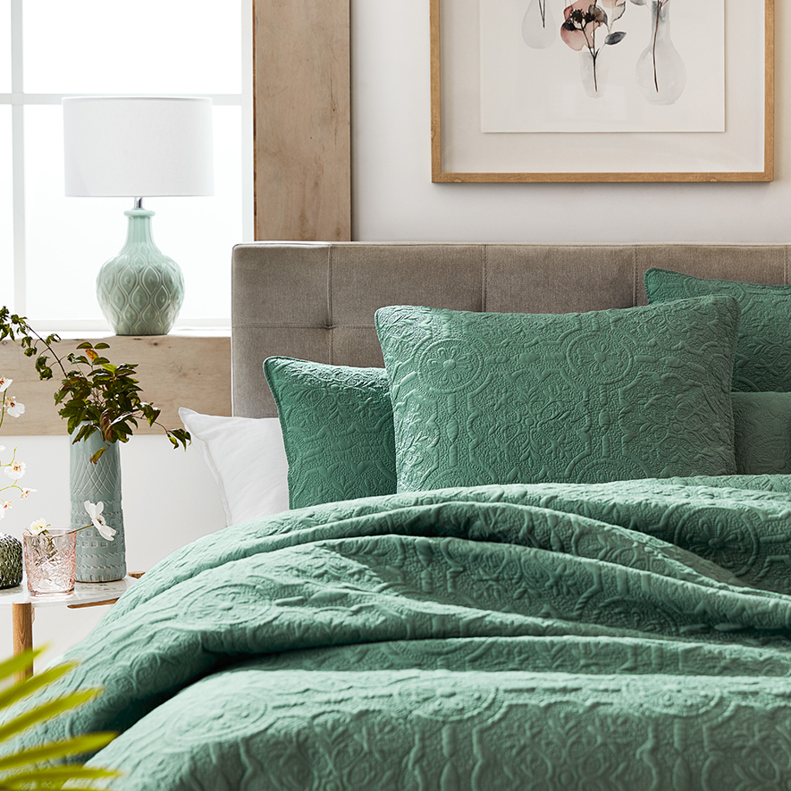 Juno Quilted Fern Quilt Cover Adairs