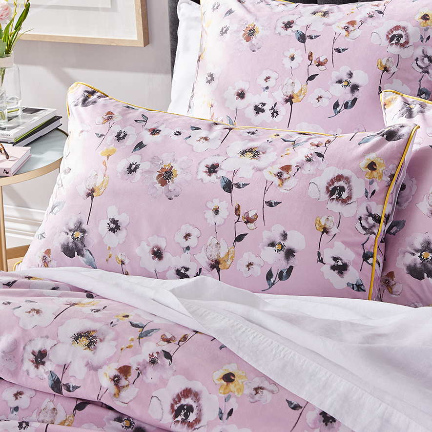 Pansy Velvet Rose Quilt Cover Set Adairs