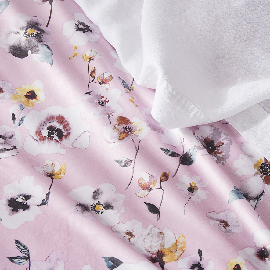 Pansy Velvet Rose Quilt Cover Set Adairs