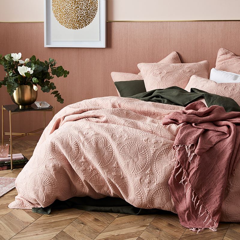 Palermo Quilted Quilt Cover in Blossom