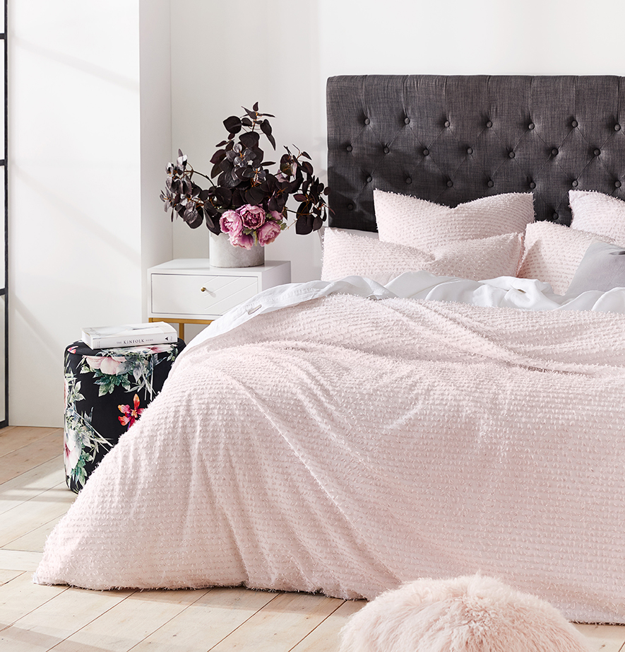 Moondust Light Pink Quilt Cover Set + Separates Adairs