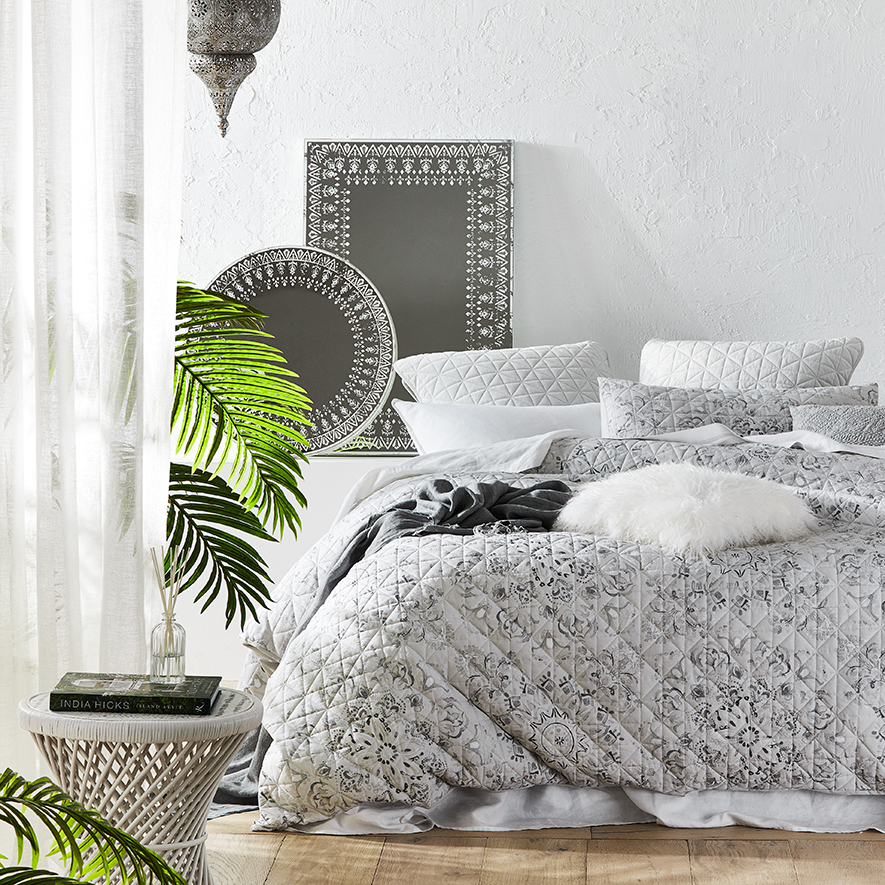 Hattie Cloud Quilted Quilt Cover Adairs