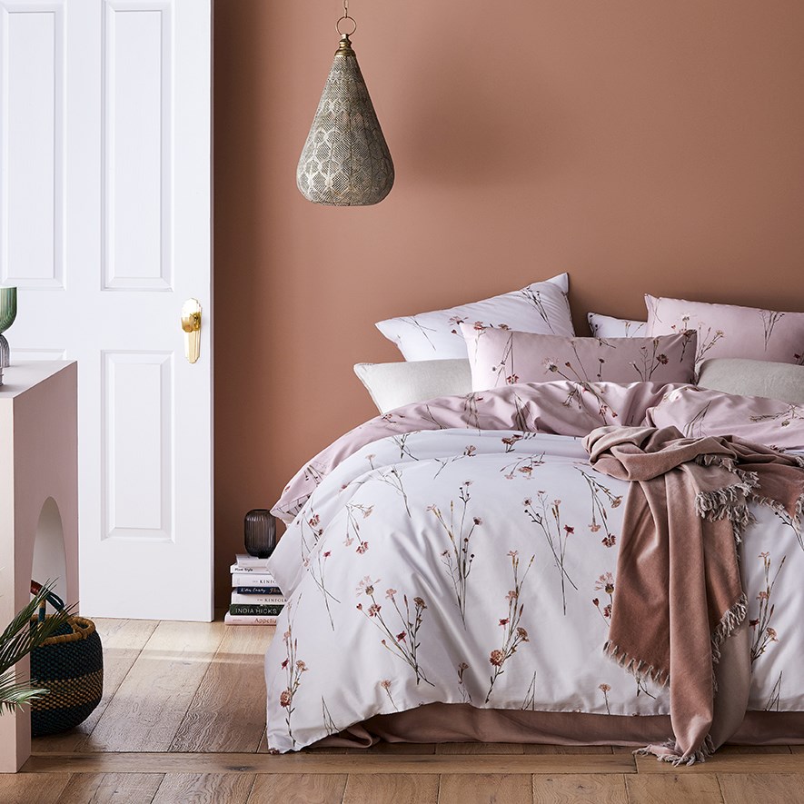 Whisper Dusty Pink Quilt Cover Set Adairs