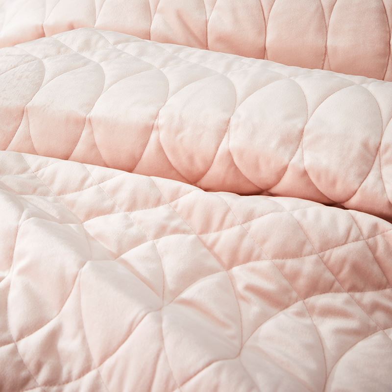 Ophelia Quilted Quilt Cover Dusty Pink