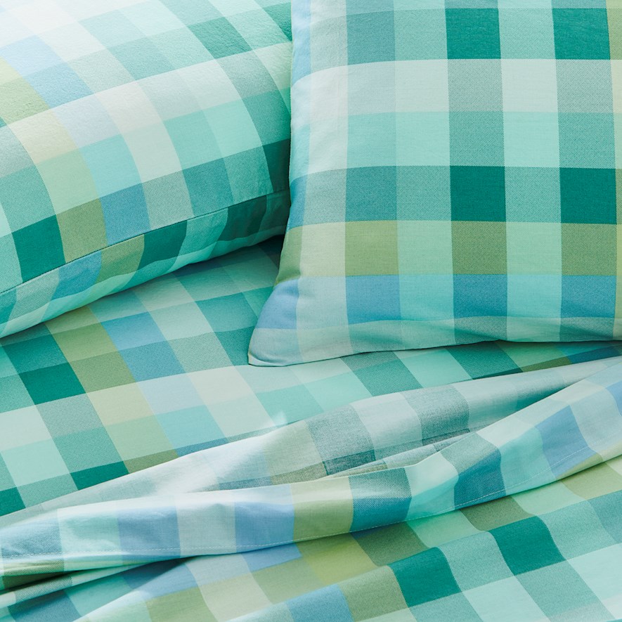 Printed Mint Check Sheet Set Adairs