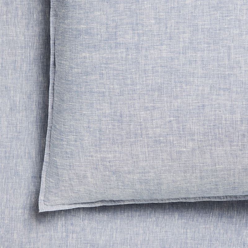 Vintage Washed Linen Sheet Separates in Sky Blue