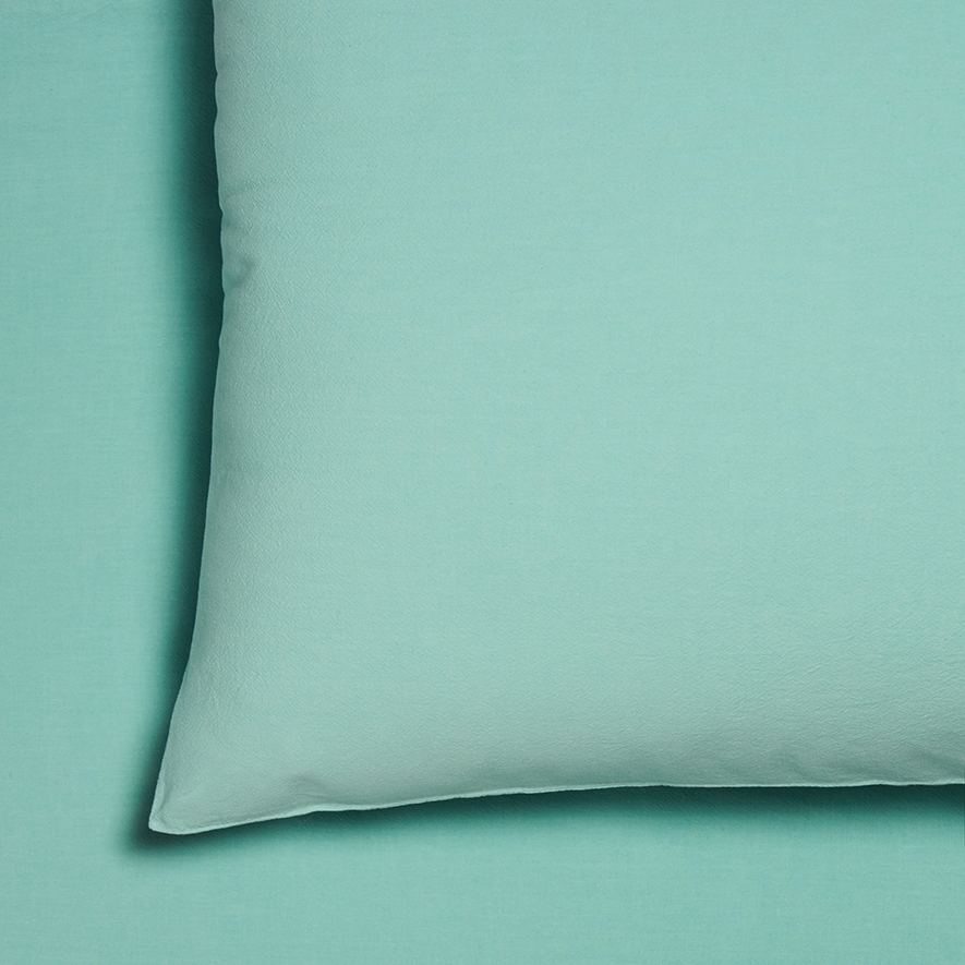 Stonewashed Cotton Sheet Separates Aqua Adairs