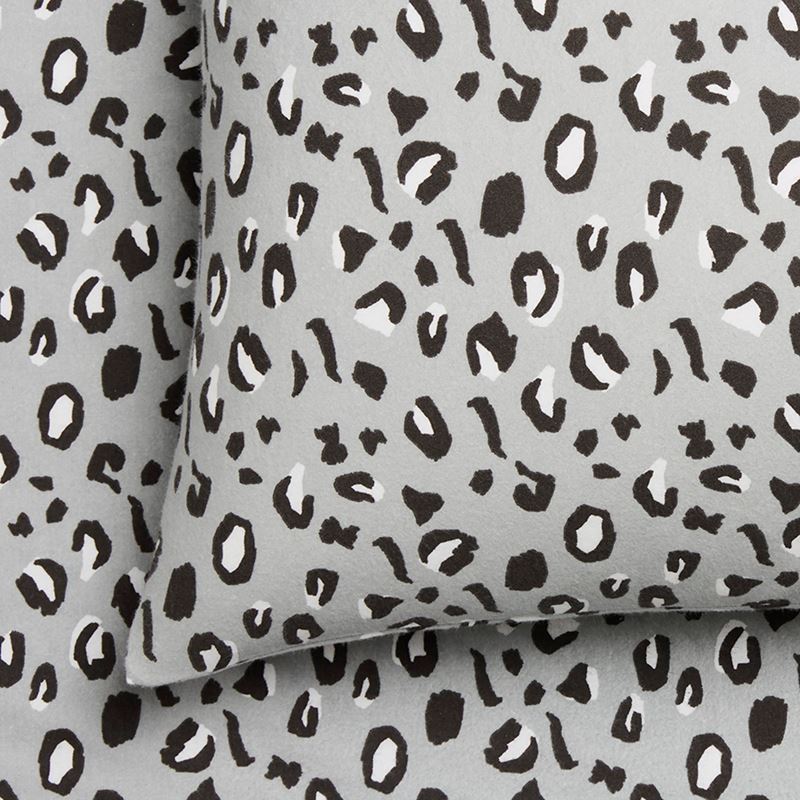 Novelty Printed Grey Leopard Sheet Set