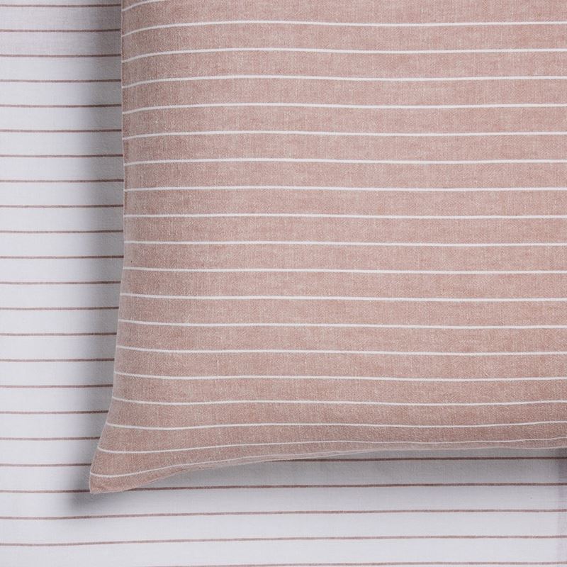 Vintage Washed Linen Cotton Rose Stripe Sheet Separates