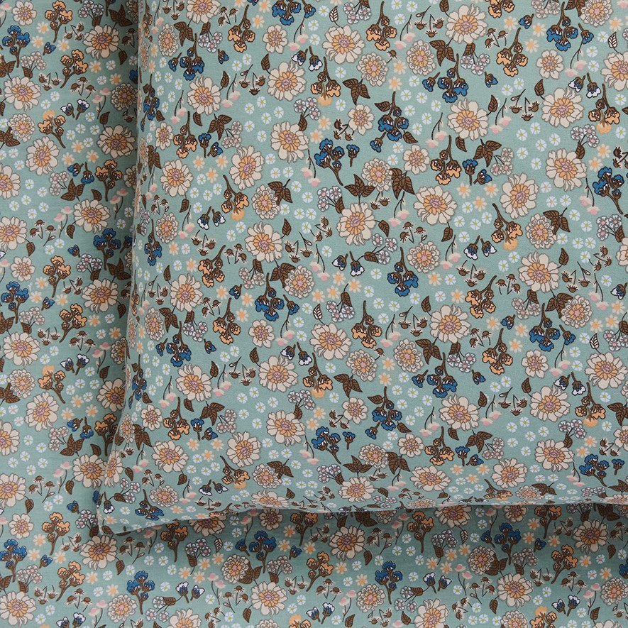 Printed Sage Floral Sheet Set Adairs