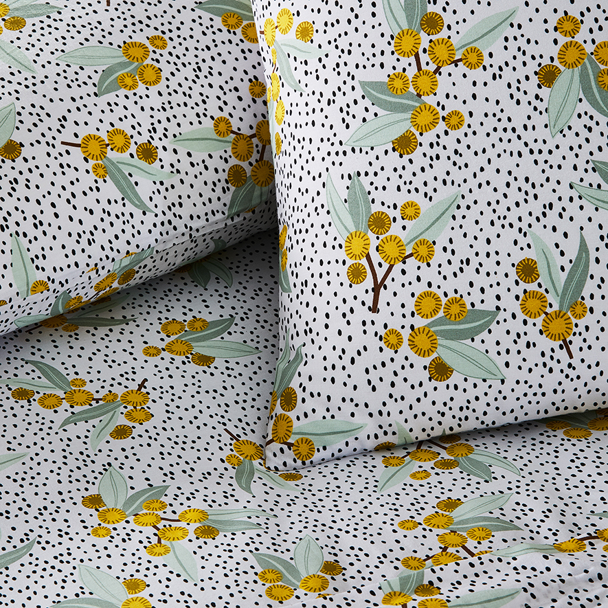 Printed Wattle Sheet Set Adairs