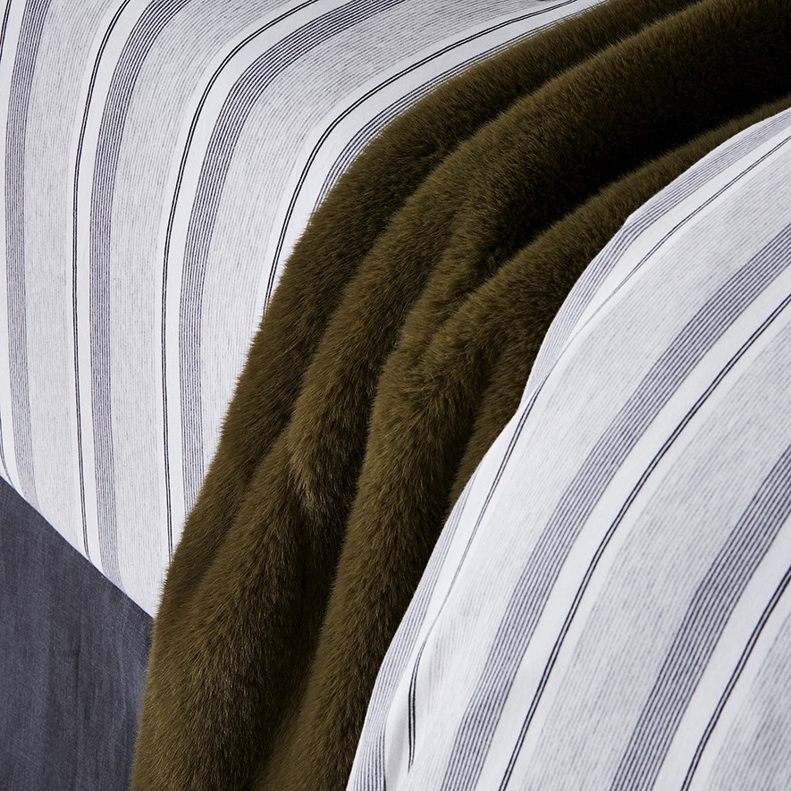 Bamboo Cotton Jersey Grey Stripe Sheet Separates Adairs