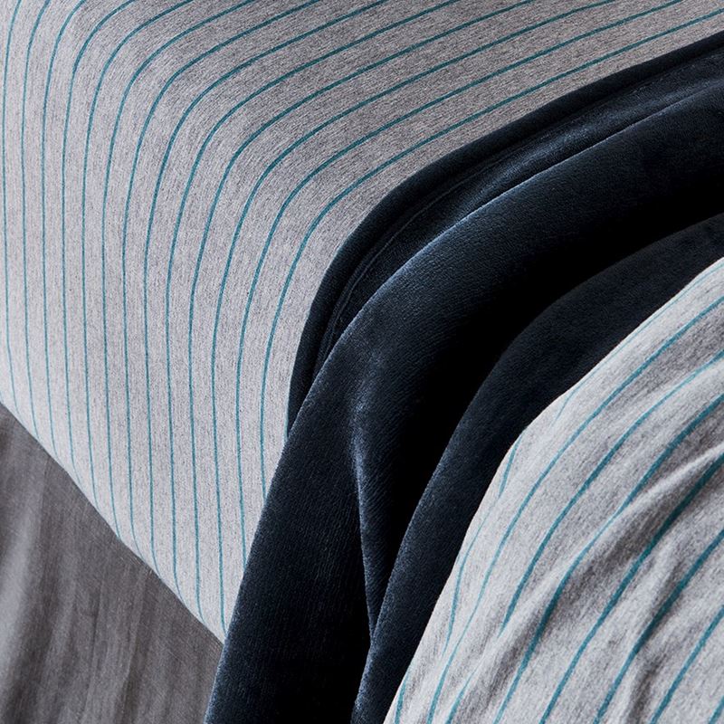 Bamboo Cotton Jersey Teal Stripe Sheet Separates