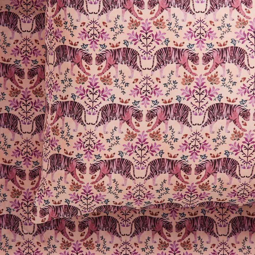 Printed Pink Tiger Sheet Set Adairs