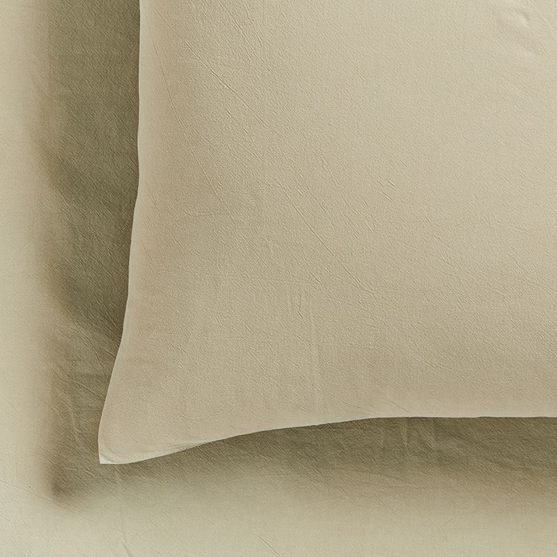 Stonewashed Cotton Soft Khaki Sheet Separates