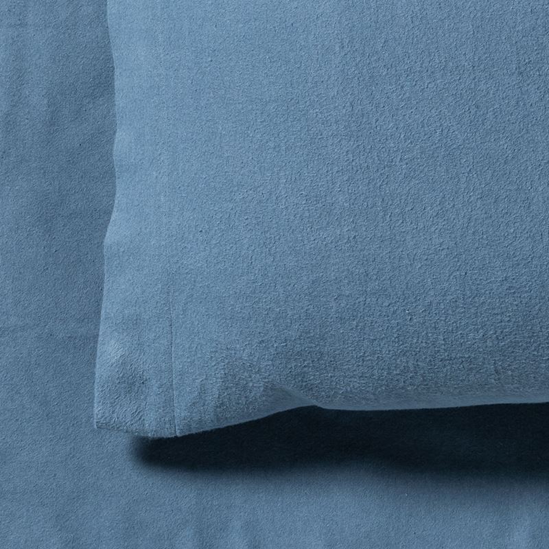 Plain Dye Flannelette Sheet Set Denim