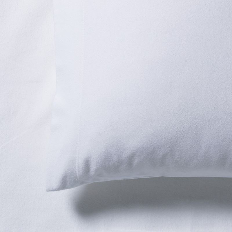 Plain Dye Flannelette Sheet Set White