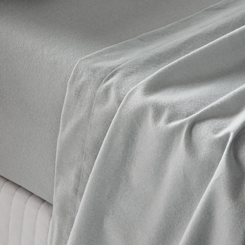 Plain Dyed Flannelette Silver Sheet Separates