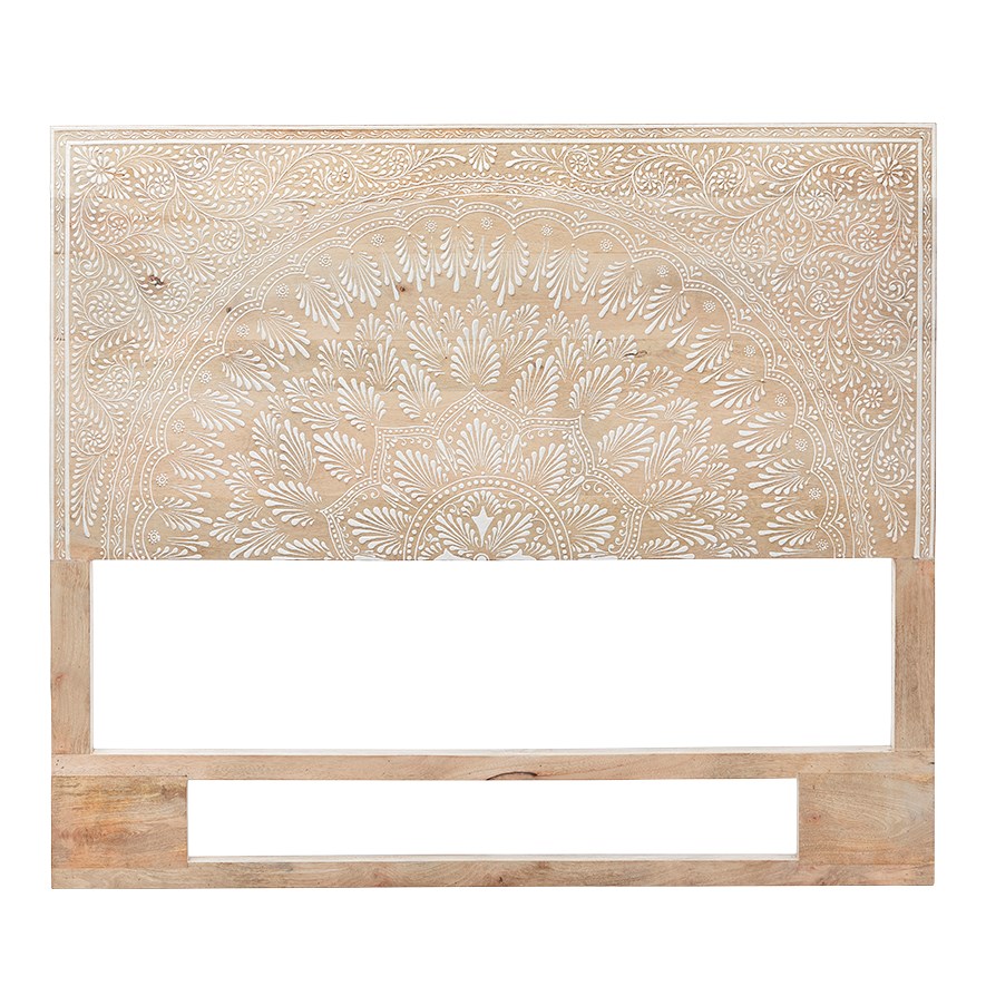 Sahana Timber Bedhead Queen Natural Adairs