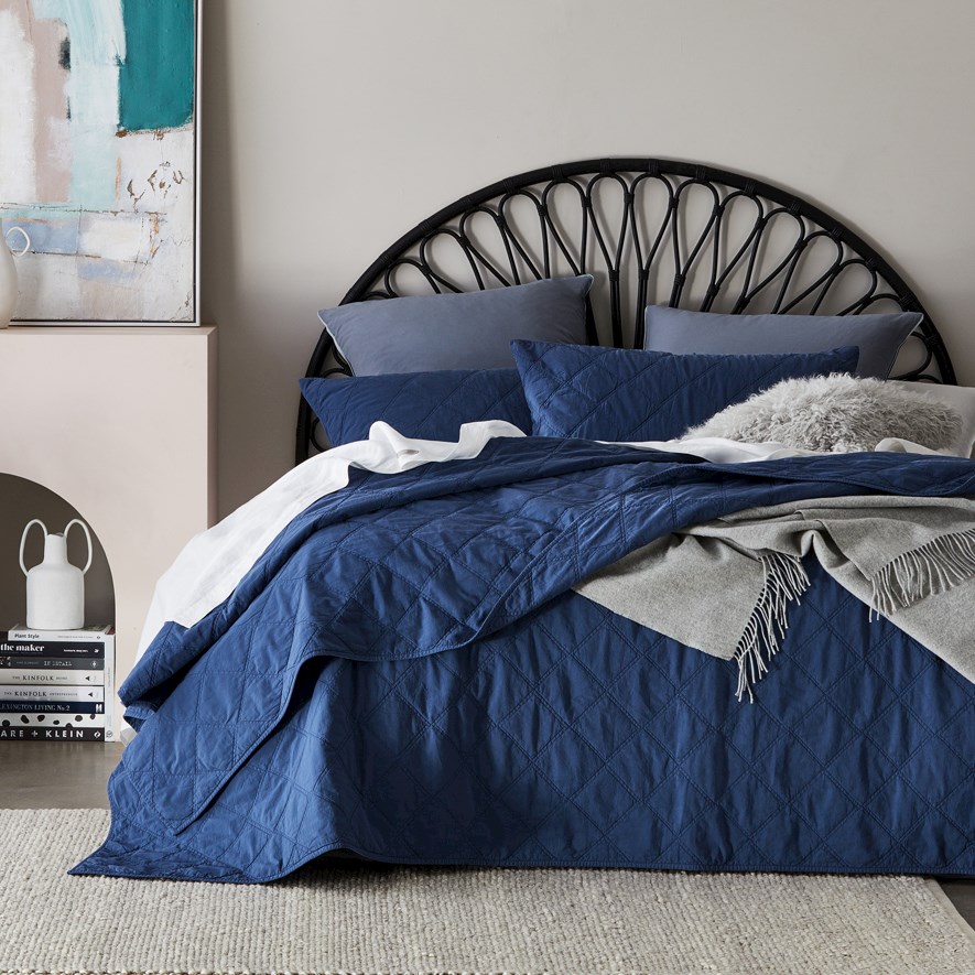 Home Republic Bahama Rattan Black Half Moon Bedhead Adairs