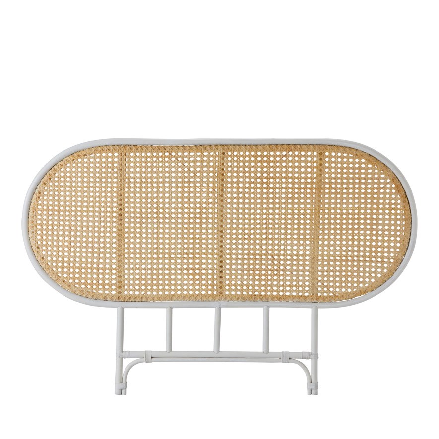 Home Republic San Remo White & Honey Rattan Bedhead Adairs