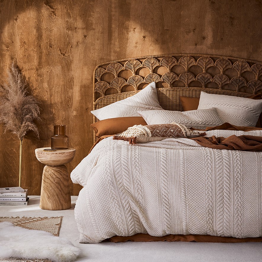 Home Republic Marseille Honey Rattan Bedhead Adairs