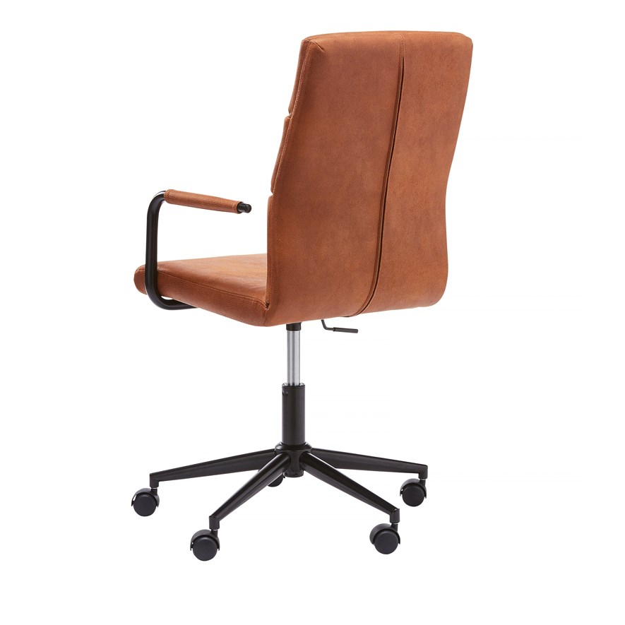 Lyon Desk Chair Brandy/Black Adairs