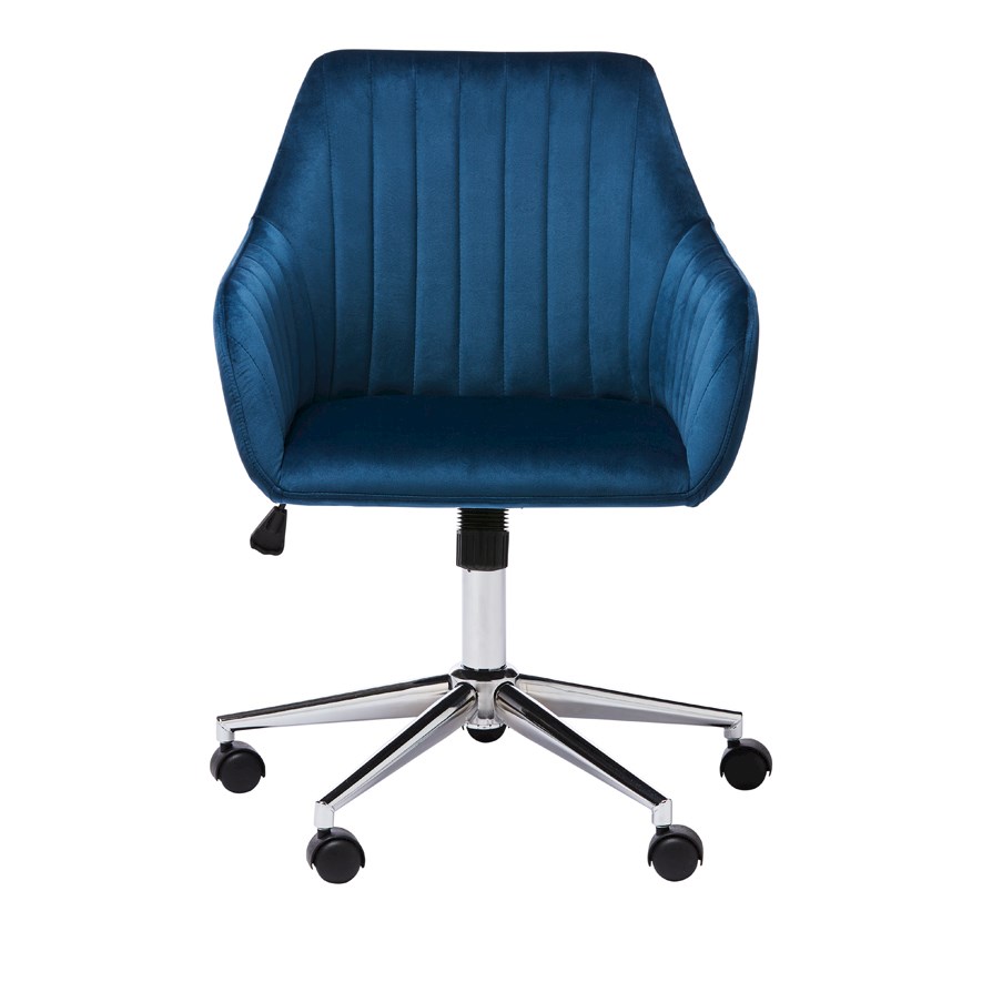 Home Republic Munich Navy Velvet Desk Chair Adairs