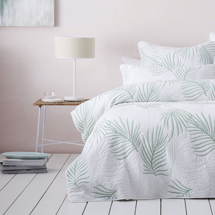 Home Republic Cebu Rattan Side Table Natural & White Furniture