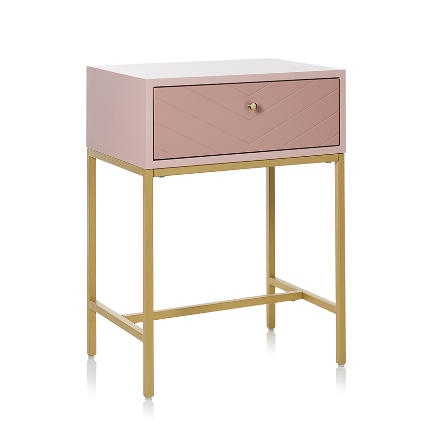 Mercer + Reid Sienna Collection Side Table Pink & Gold Adairs
