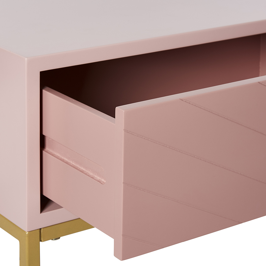 Mercer + Reid Sienna Collection Side Table Pink & Gold Adairs