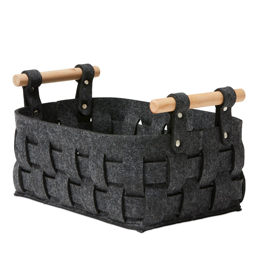 Quinn Dark Grey Basket Adairs