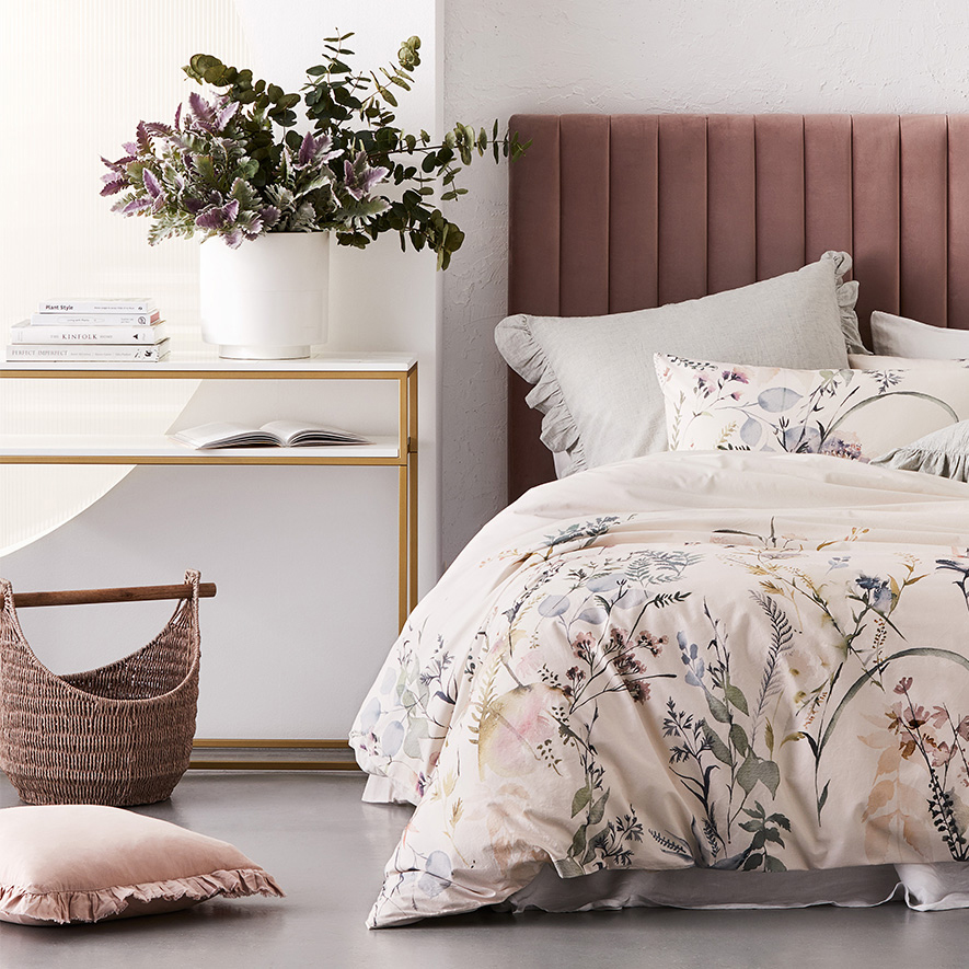 Hamilton Basket Dia38x43cm Dusty Pink Adairs