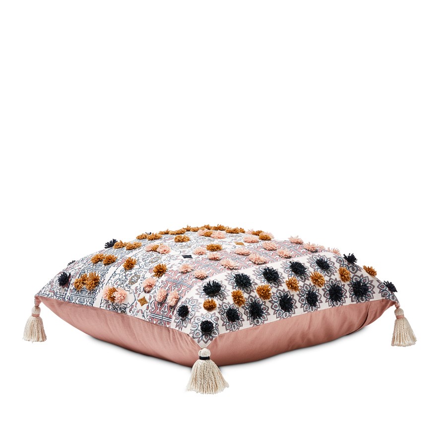 Taza Floor Cushion 75x75cm Blush Adairs